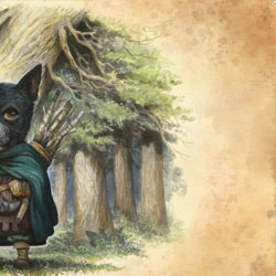 Product Photo of the Boston Terrier Druid Playmat by Justin Gerard