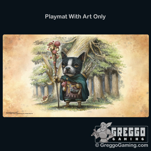 Product Photo of the Boston Terrier Druid Playmat by Justin Gerard