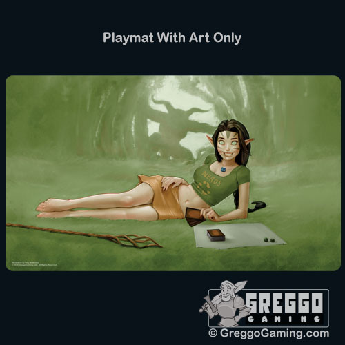 Product Photo of the Green Magic Gamer Girl Playmat