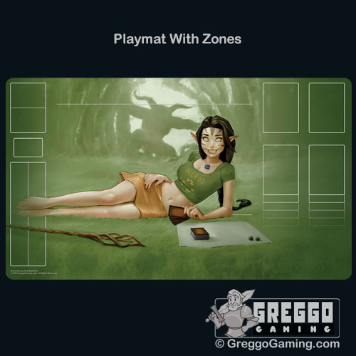 Product Photo of the Green Magic Gamer Girl Playmat