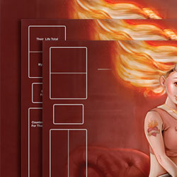 Product Photo of the Red Magic Gamer Girl Playmat