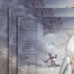 Product Photo of the White Magic Gamer Girl Playmat