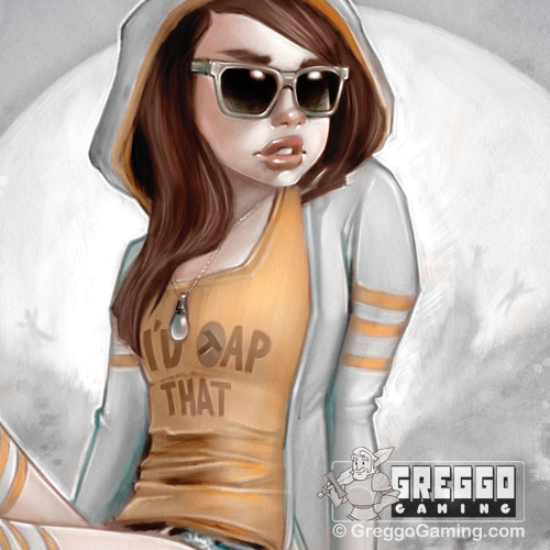 Product Photo of the White Magic Gamer Girl Playmat